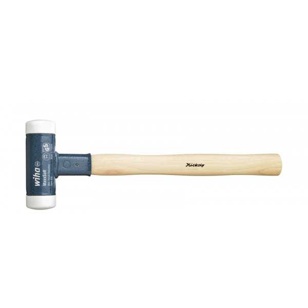 Wiha Palička bez zpětného rázu, velmi tvrdá s rukojetí z hikorového dřeva, kulatý pracovní konec 40, 375 mm (39010)