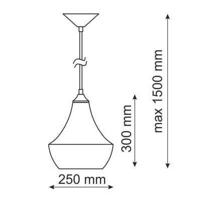 Svietidlo MODERN B-W E27 BL-ZT