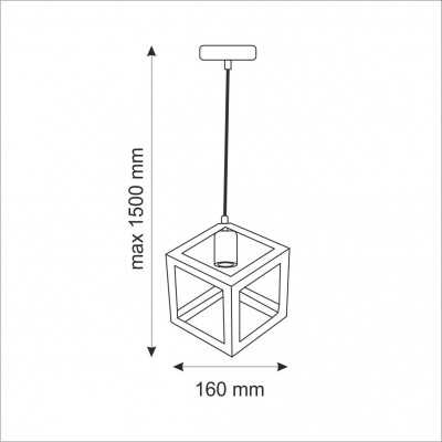 Svietidlo SWEDEN 1XE27 BL