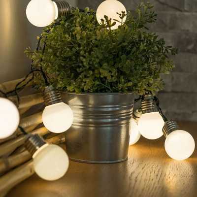 Svietidlo solárne GIRLANDA KUL 10LED-MAT
