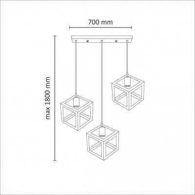 Svietidlo SWEDEN 3XE27 BL