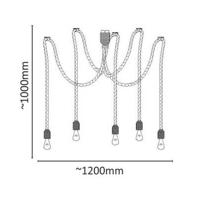 Svietidlo ROPE PAVÚK E27 HN