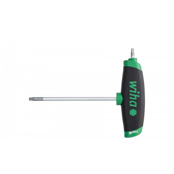 Wiha Zástrčný klíč s rukojetí tvaru T ComfortGrip TORX® s boční pracovní částí, matně chromovaný T15 (45447)