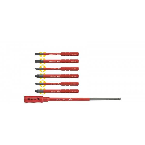 Wiha Sada nástavců slimBit electric smíšený s držákem slimBit 7díl. (36079)