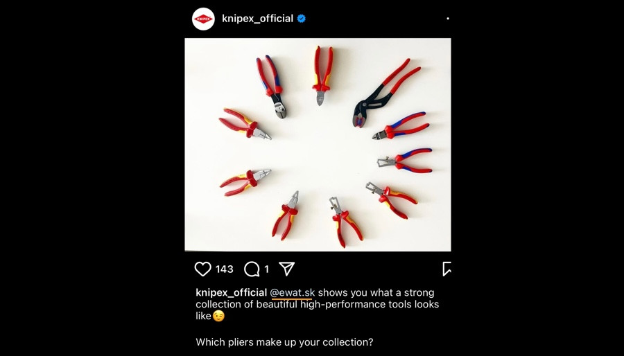 Knipex si nás všimol na Instagrame